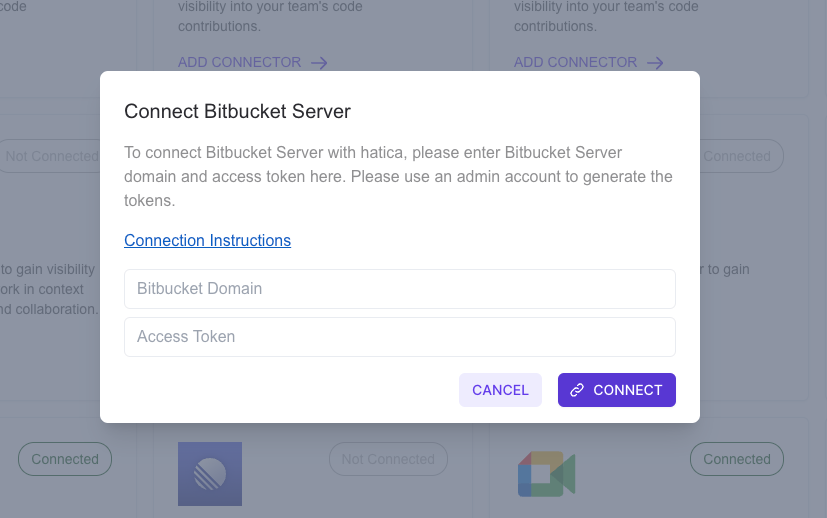Bitbucket Server Connector Form