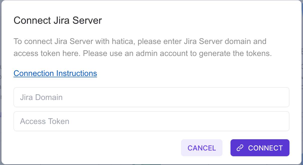 Jira Server Connector Form